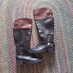 GOOD condition Rampage Pre-owned Black Riding Boots Size 9